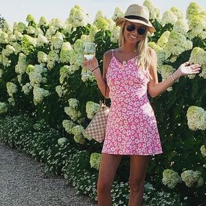 Pink floral dress